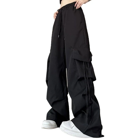 Женские брюки в стиле хип-хоп, с высокой талией