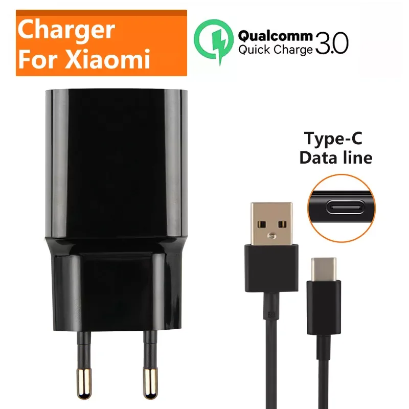 

Charger 18W QC 3.0 Turbo Charger For Xiaomi Redmi Note 8 7 K20 K30 Pro MIX 3 Mi 9 SE Mi9 Mi10 Lite Redmi 8 8A 6A