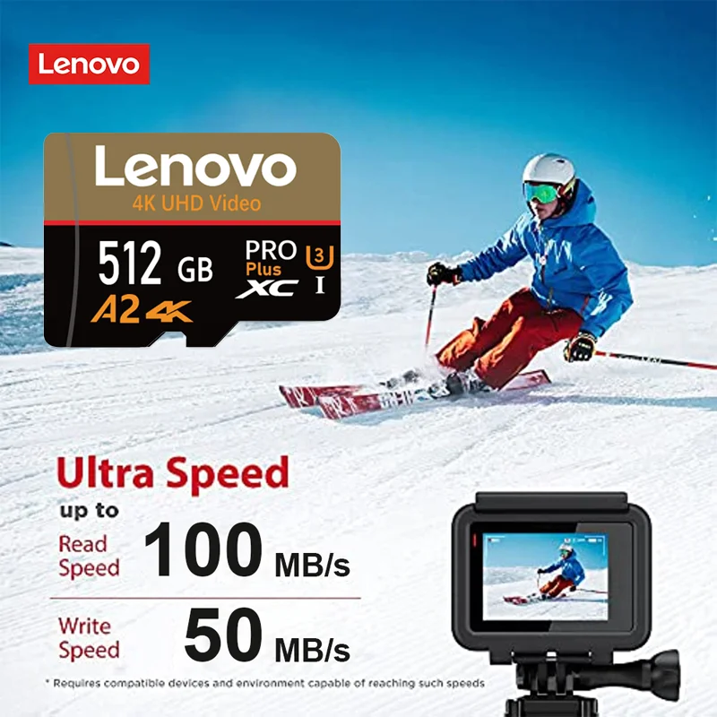 Фото Карта памяти Lenovo Ultra Micro TF 512 ГБ/256 ГБ/128 ГБ/64 ГБ/32 ГБ, высокоскоростная мини-карта SD для хранения видеофайлов 4K UHD №2