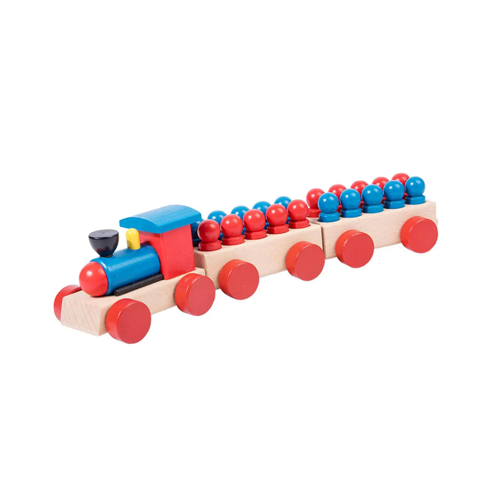 

Wooden Stacking Train Preschool Educational Toys Problem Solving Montessori Math Toys Teaching Aids for Baby Kids 1 2 3 Year Old