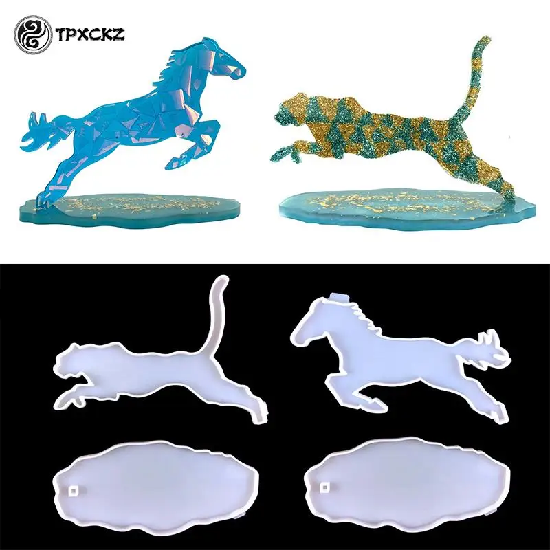 

Леопардовый стол для скакания лошади, зеркальный стол для прыжков с леопардовым оттенком, украшение для стола, силиконовая форма для свечи