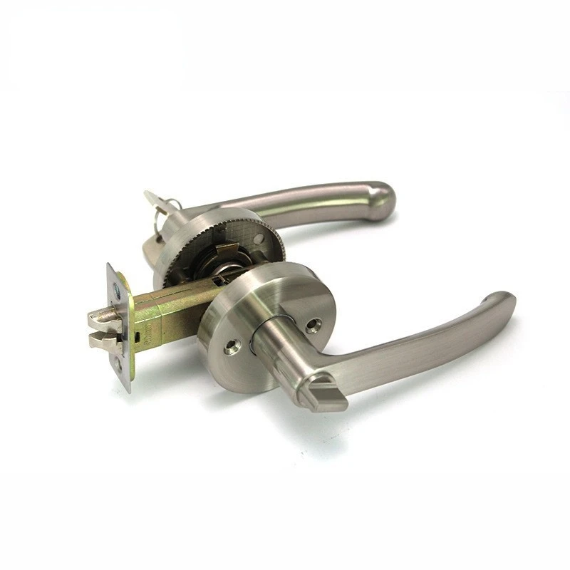 Замок для межкомнатной двери с тремя ручками разные цвета бесшумный дверной