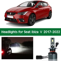 car headlamp for seat ibiza 5 2017 2018 2019 2020 2021 2022 led headlight bulbs low beam high beam canbus front lamp accessories
