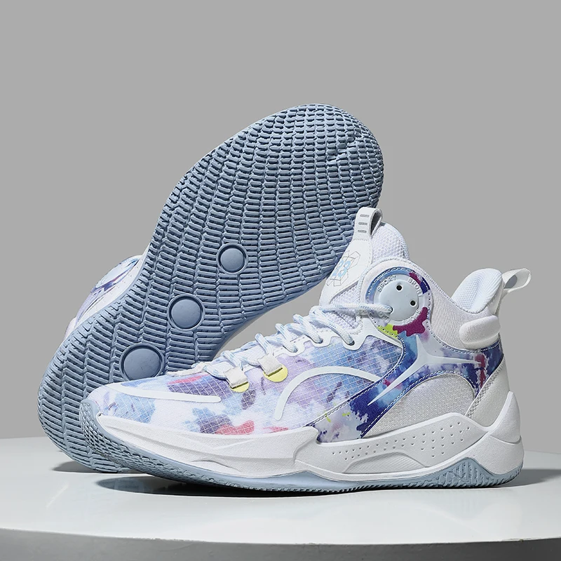 Mixed Colors Men Basketball Shoes Ankle Sneakers For Unisex Luminous Tenis Masculino Design Sport Shoes Women