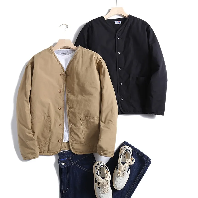 Liushu Same Sle Orders Exported to Japan Foreign Trade Cut the Tag off Goods Autumn and Winter New Product Retro Collarless...