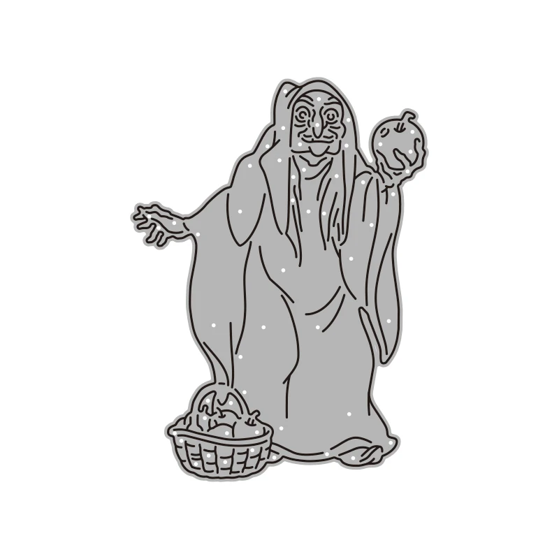 Ведьма старая женщина металлические Вырубные штампы Злодеи королева вырубки для