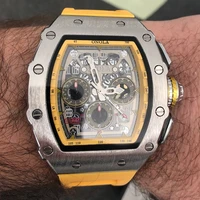 new multifunction tonneau mens watches top luxury waterproof sports luminous watch classic fashion steel chronograph aaa clocks