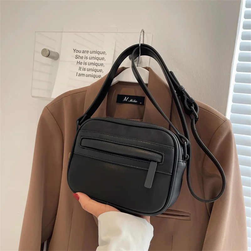 New Fashion Oxford Unisex Single Shoulder Messenger Bag Simple Mini Square Satchel Portable Wide Shoulder Strap Commute Storage