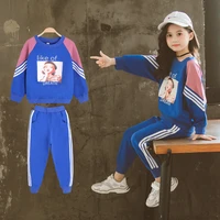 girls suit sweatshirts pants cotton 2pcssets%c2%a02022 printed spring autumn thicken sport tracksuits teenagers kid baby children c