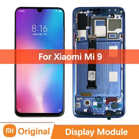 6,39 "оригинальный AMOLED экран для Xiaomi 9 Mi9 дисплей Сенсорная панель экран дигитайзер Запасные части M1902F1G Mi замена в сборе