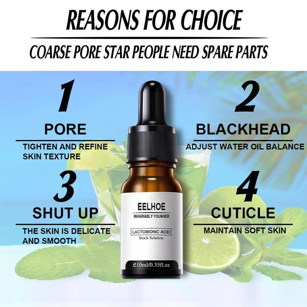 

Lactobionic Acid Essence Zero Pore Instant Perfection Pores Solution Oil-control Whitening Serum Minimize Face Anti-wrinkle Y5s8