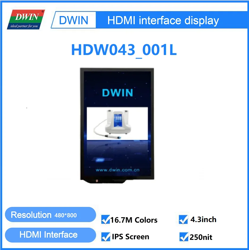 

4.3 Inch HDMI Suitable for Windows Raspberry Linux Android System BB Black Banana Pi And Other Mainstream Mini PC High Quality