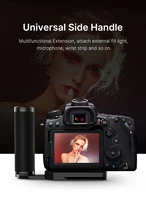 micro single camera universal side handle vertical shooting l plate bracket with cold shoe for microphone led light