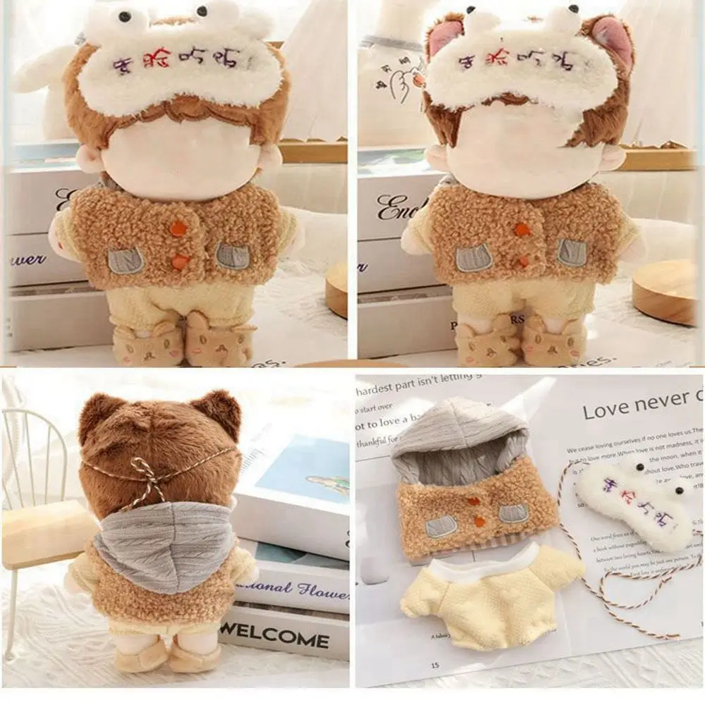

Clothes Suit Toys Accessories Cotton Stuffed Dolls Fashion Overalls Hat Mini Clothes 20cm Doll Clothes Cute Headwear