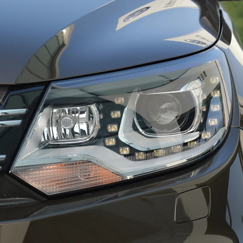 Фото Для Volkswagen Vw Tiguan 2013 2014 2015 2016 2017, аксессуары для автомобиля, прозрачный материал ПК, корпус передней фары №3