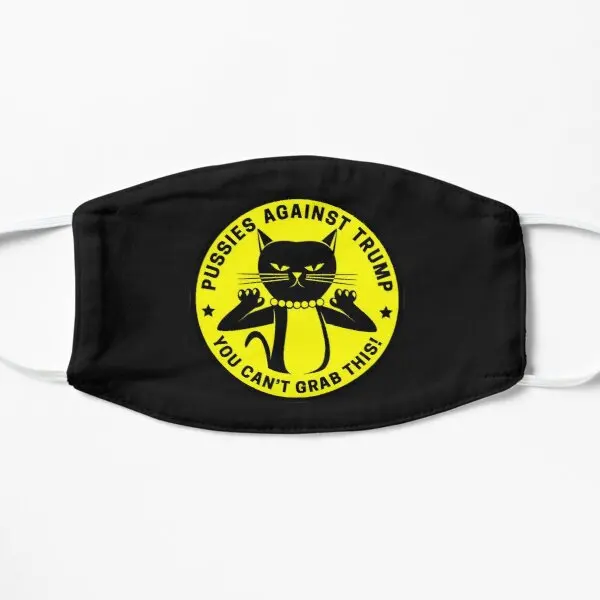 

Pussies Against Trump Yellow Flat Printing Face Mask Accessories Winter Pattern Washable Breath Fashion Windproof Cosplay Sport