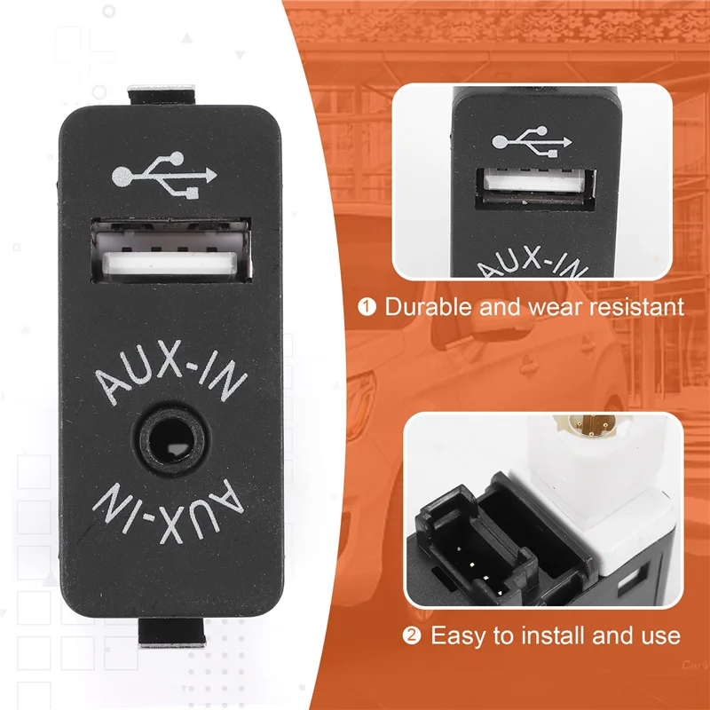 Фото A22E-Car USB AUX в вилке, вспомогательный входной адаптер для BMW E81 E87 E90 F10 F12 E70 X4 X5 X6 №3