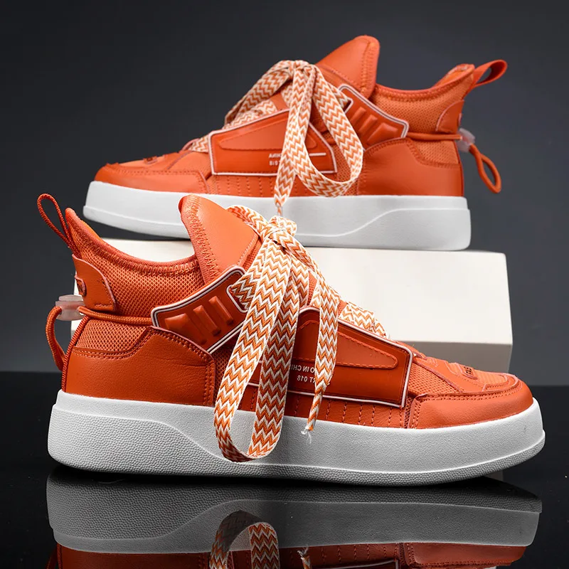 Luxury Designer Men's Skateboard Shoes Orange Platform Shoes Men Canvas Sneakers Classic Skate Shoes Canvas Shoes Sneakers 2023