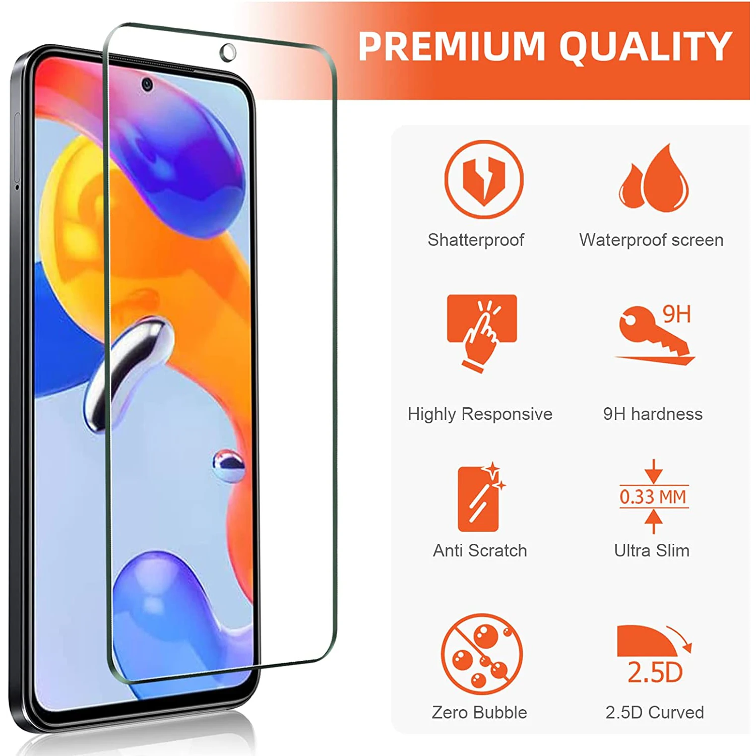 Закаленное защитное стекло для Xiaomi Redmi Note 11 Pro