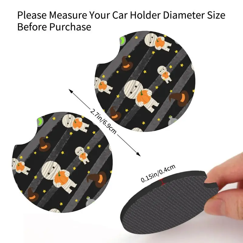 Подставки для автомобиля на Хэллоуин-tema нескользящий коврик подставка чашки