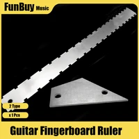 dual scale guitar neck ruler notched straight edge rulers for check fretboard straightness flat frets guitar accessories