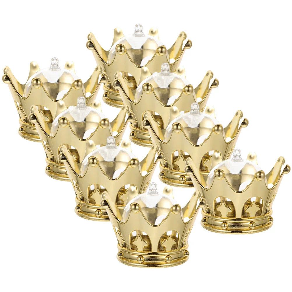 

8 Pcs Crown Candy Clear Candy Jarss Lidded Jar Packing Container Banquet Party Cases Supplies Favor Ps Shaped Child Fillable