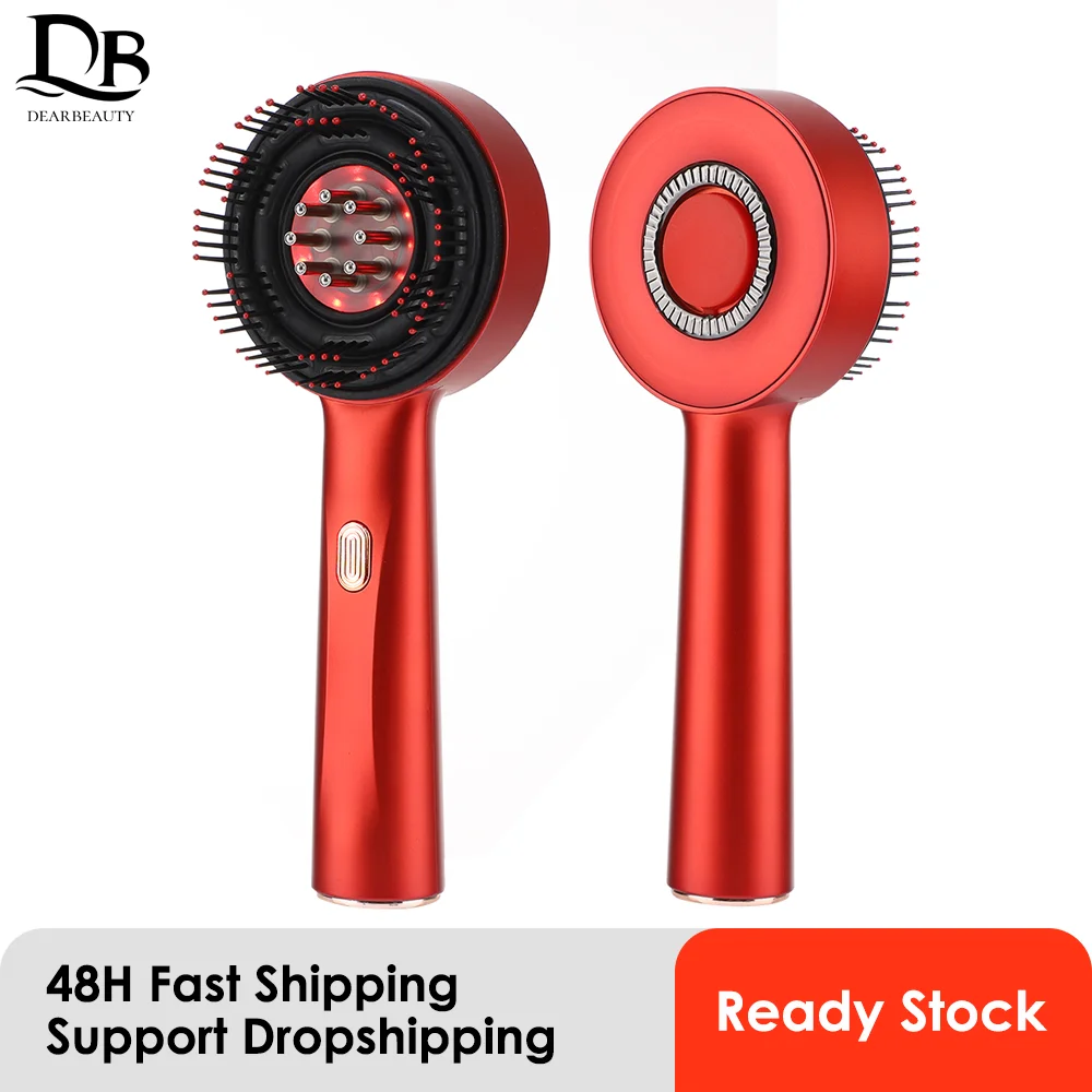 전기 헤드 마사지 빗 3 모드 헤어 두피 마사지 레드 라이트 치료 헤드 의학 애플리케이터 헤어 두피 마사지 브러시 IPX7