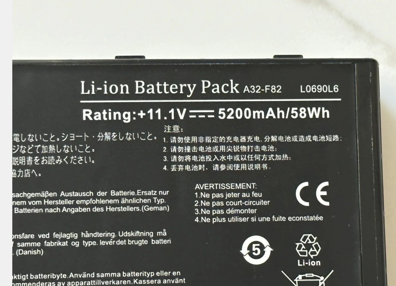 Новый 6-элементный аккумулятор для Asus A32-F82 A32-F52 N82 K40 k50c K51 k40in K50 K50iJ k50AB k50ID k50iJ