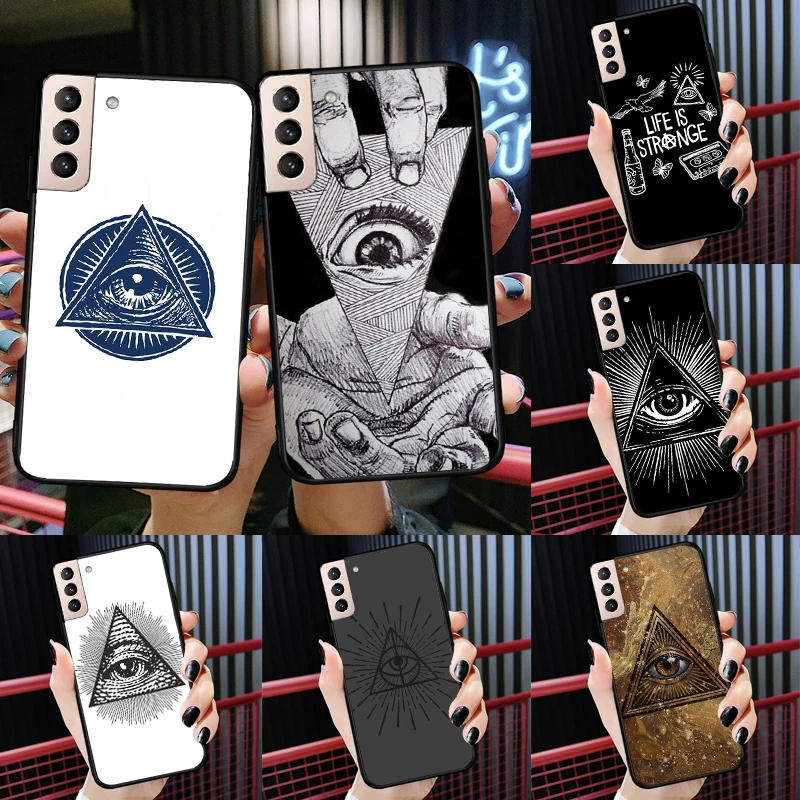 

Illuminati Eye Occult Pyramid Case For Samsung Galaxy S21 S22 Ultra S8 S9 S10 Note 10 Plus Note 20 Ultra S20 FE Cover
