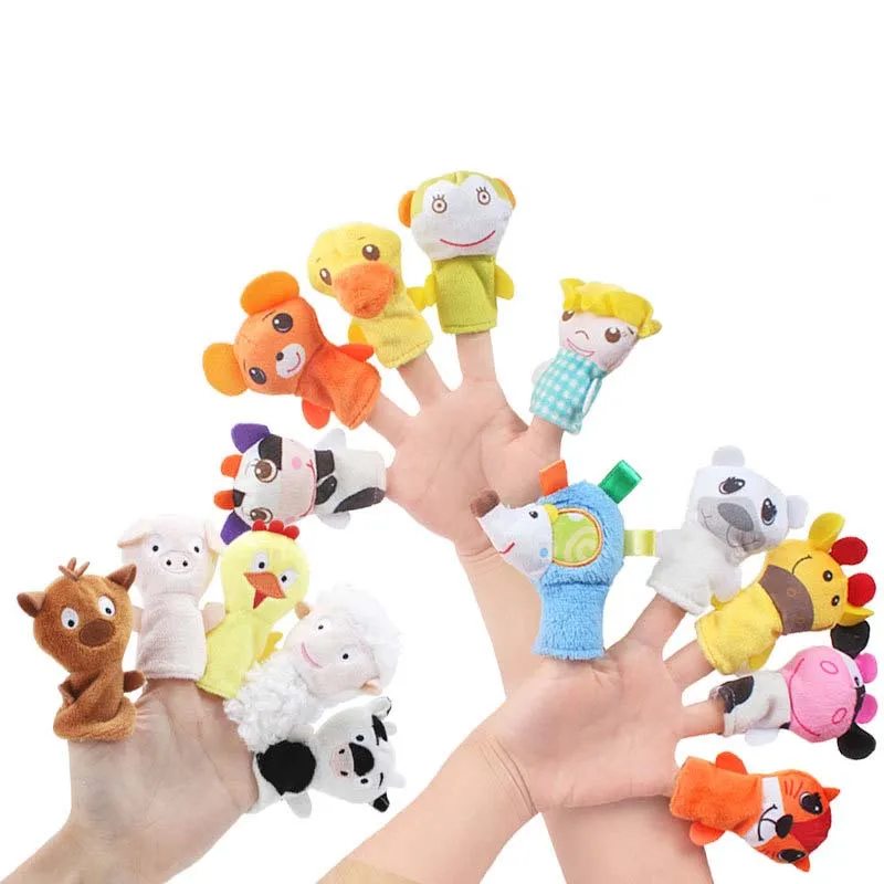 

Новорожденный ребенок мультфильм ручная марионетка пальцы плюшевые игрушки животные ткань Громкая бумага Обучающие Детские подарки 0-12 месяцев