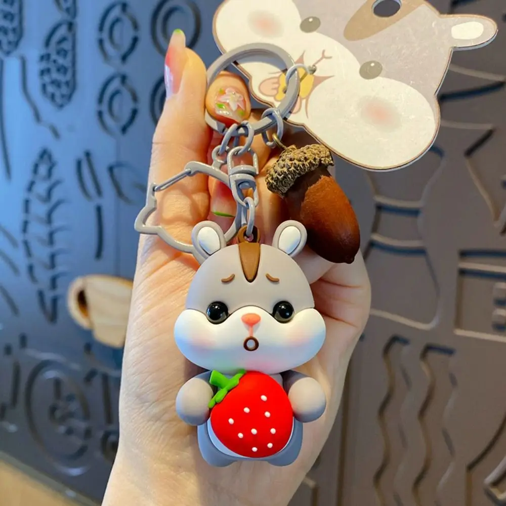 Kawaii мультфильм хомяк закуски брелки милый нежный автомобильный брелок для