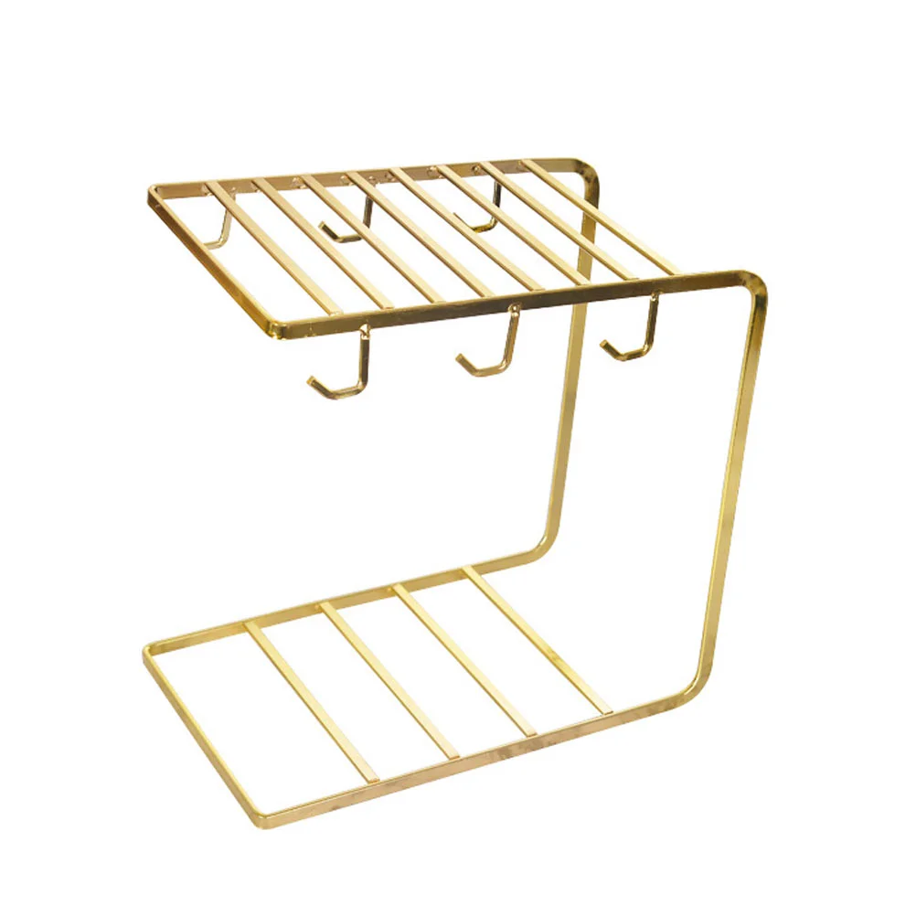 

Mug Coffee Rack Holder Shelfstand Display Stemware Hookshanger Glasses Wall Tree Cup Organizer Drying Holding Hanging Storage