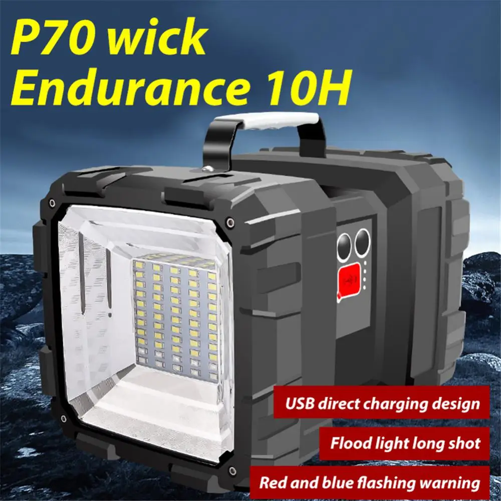 

Flashlight Abs Multifunctional Super Bright Rechargeable Large Capacity Home Outdoor Work Searchlight Flashlight Camping Lamp