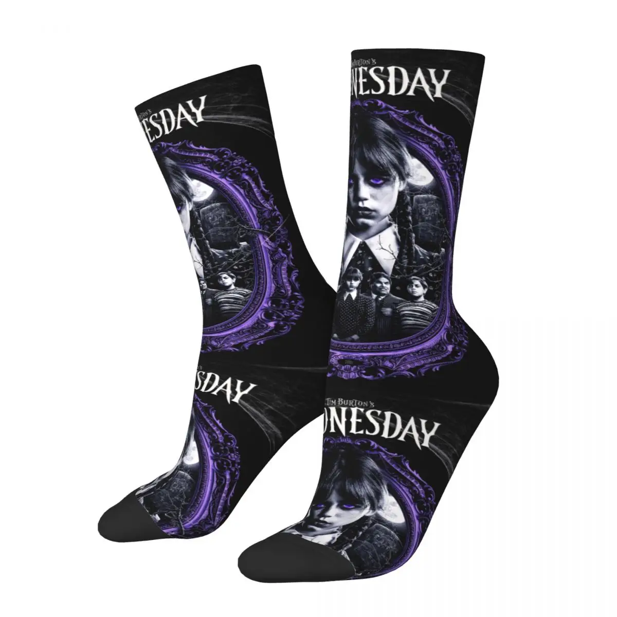 

Wednesday Addams Accessories Crew Socks Sweat Absorbing Sport Crew Sock Warm for Women Men Birthday Present