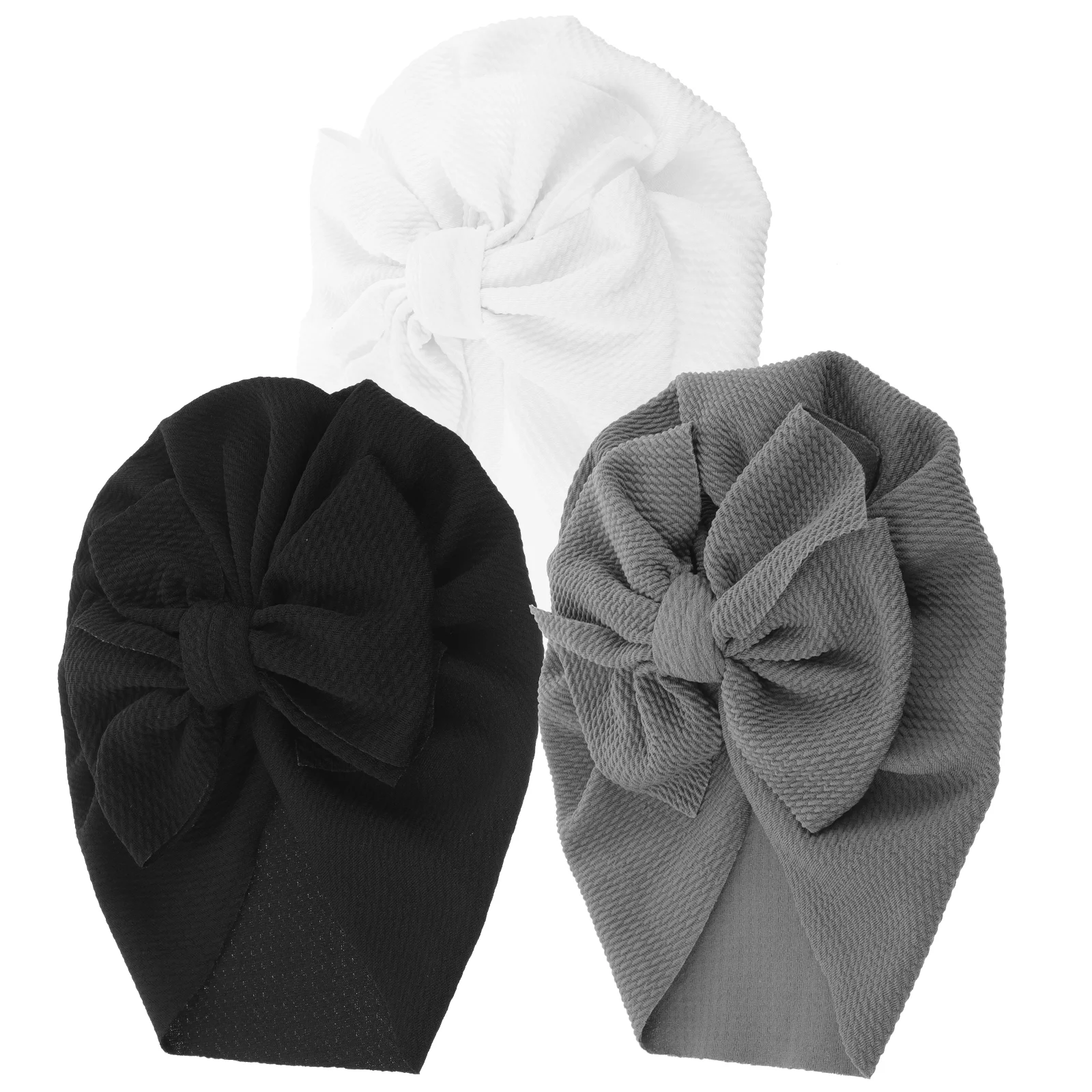 

3 Pcs Headband Toddler Bow Hat Infant Newborn Bonnet Beach Girl Fabric Baby Kids