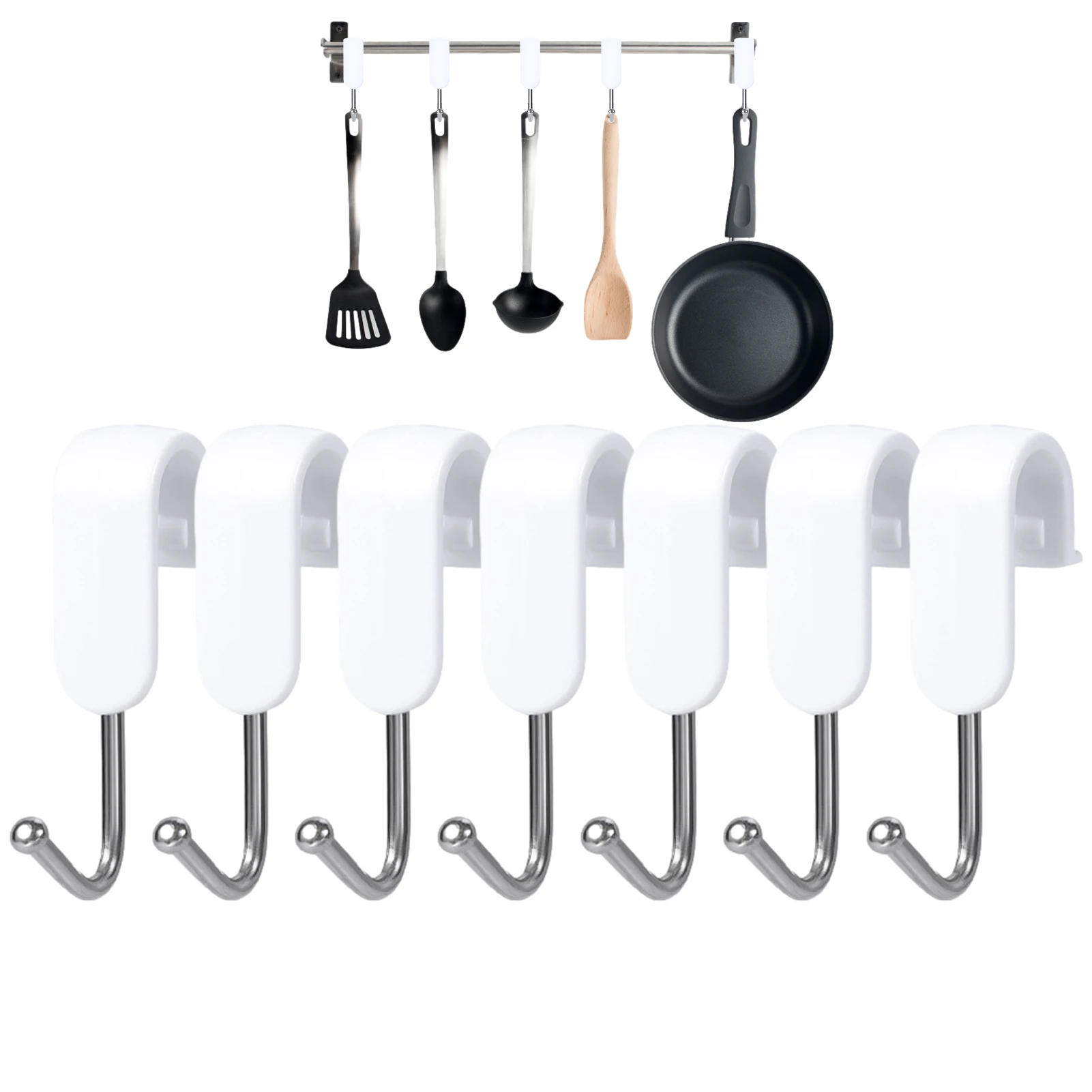 

S Hooks For Hanging Stainless Steel Multiple Use Narrow Door Hook S Hanger Hook 360 Rotatable Jeans Hooks For Closet Bags Utilit