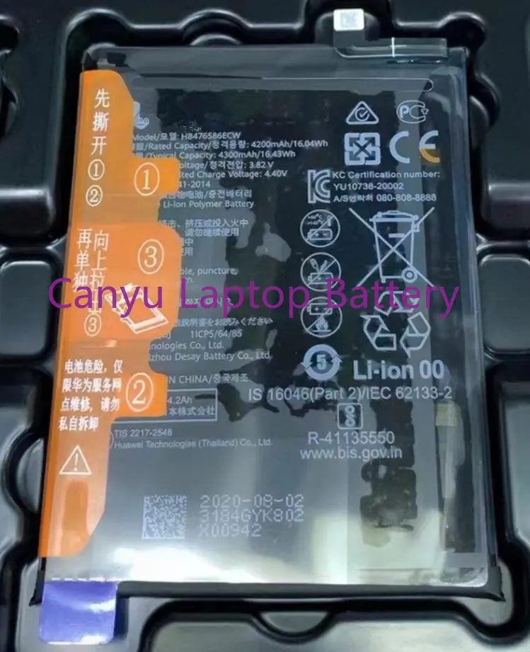 

100% HB476586ECW Battery for Honor X10 5G Play4 Battery Replacement for Honor X10 5G Play4 Phone Bateria+Tool