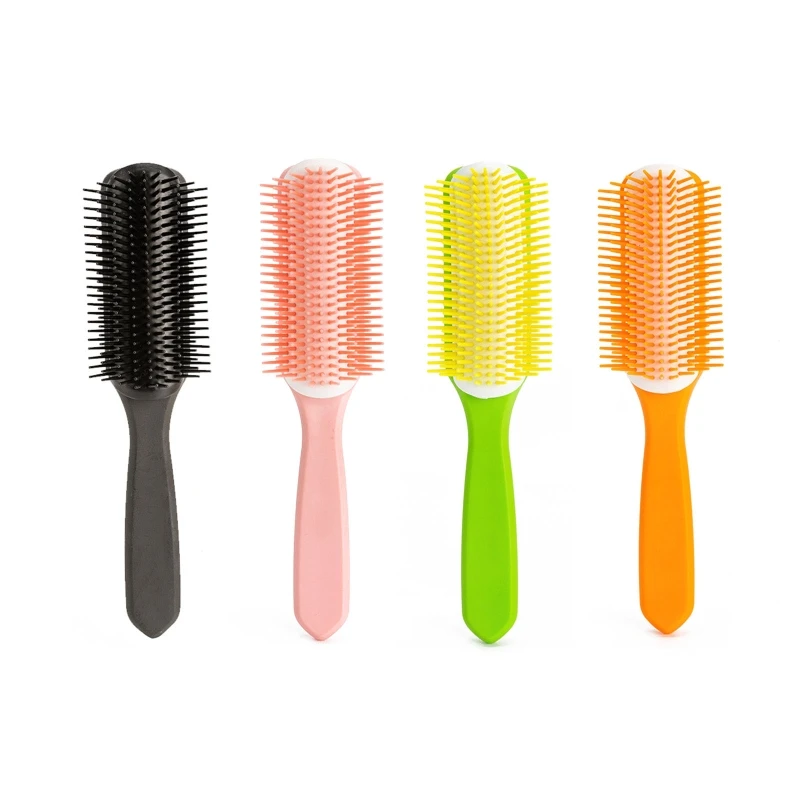 

D2TA Professional 9-Rows Detangling Hair Brush Detangler Hairbrush Styling Comb