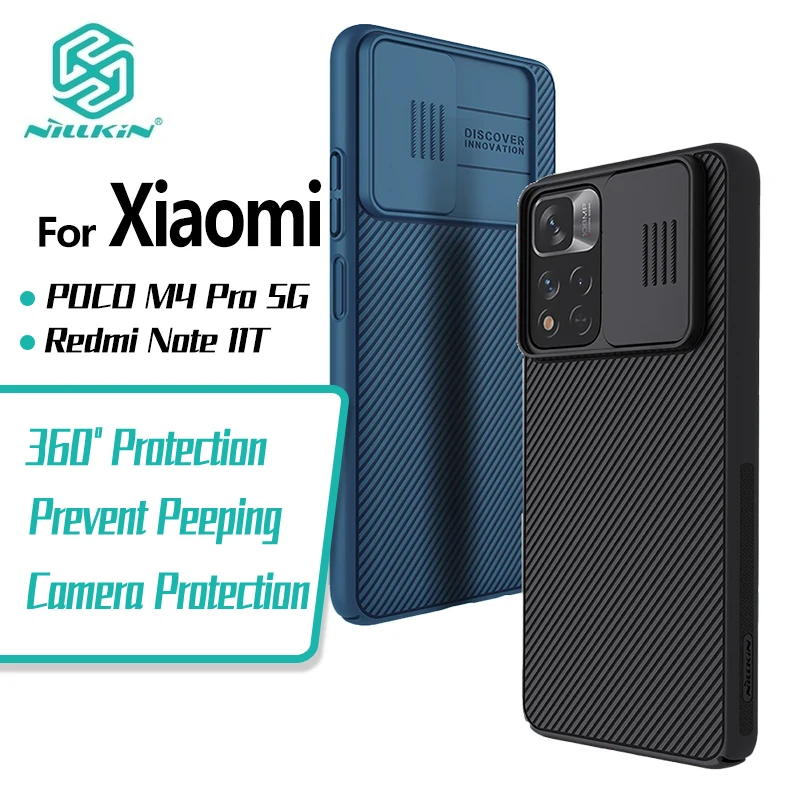 

For Xiaomi POCO M4 Pro 5G Nillkin CamShield Case Redmi Note 11 11T 5G Camera Slider PC Shockproof Back Phone Cover