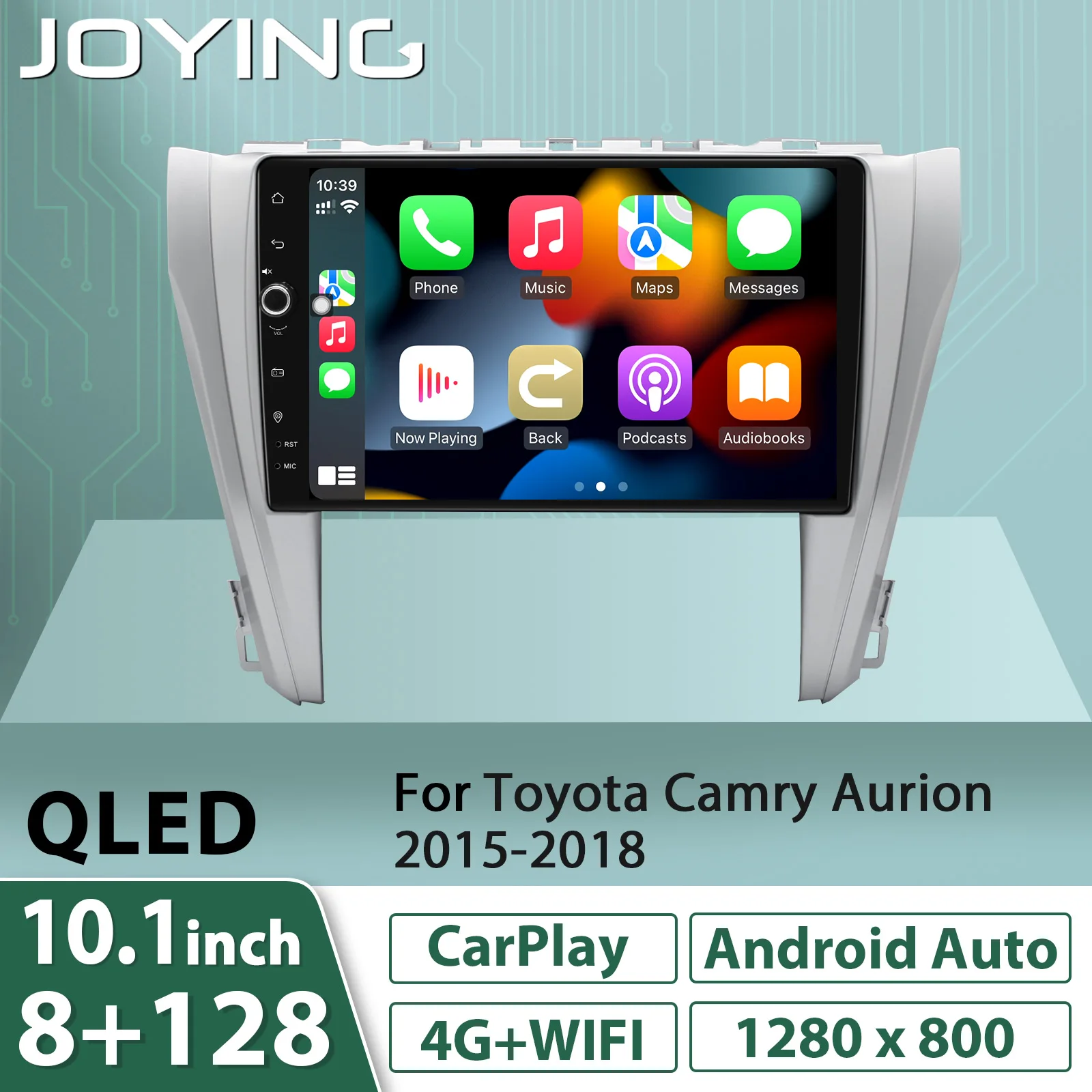 Автомобильный радиоприемник Joying 10 дюймов Android для Toyota Camry 7 XV 50 55 2014-2017 без DVD 2 Din Apple