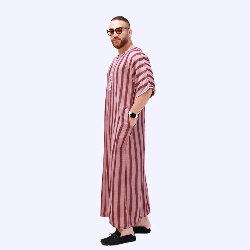 Muslim Fashion Men's Robe Arab Men's Clothing Abaya Herren Kaftan Thobe for Men Pakistan Saudi Ropa Hombre Islamic Clothing New