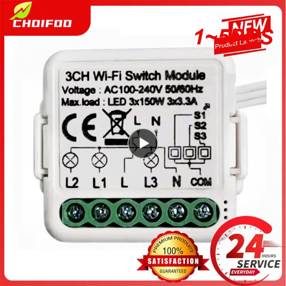 

Умный модуль переключателя Tuya Smart Zigbee, 1 ~ 5 шт., 1/2/3/4 клавиши, автоматизация «сделай сам», выключатель с двумя каналами управления, работает с Alexa Google Home