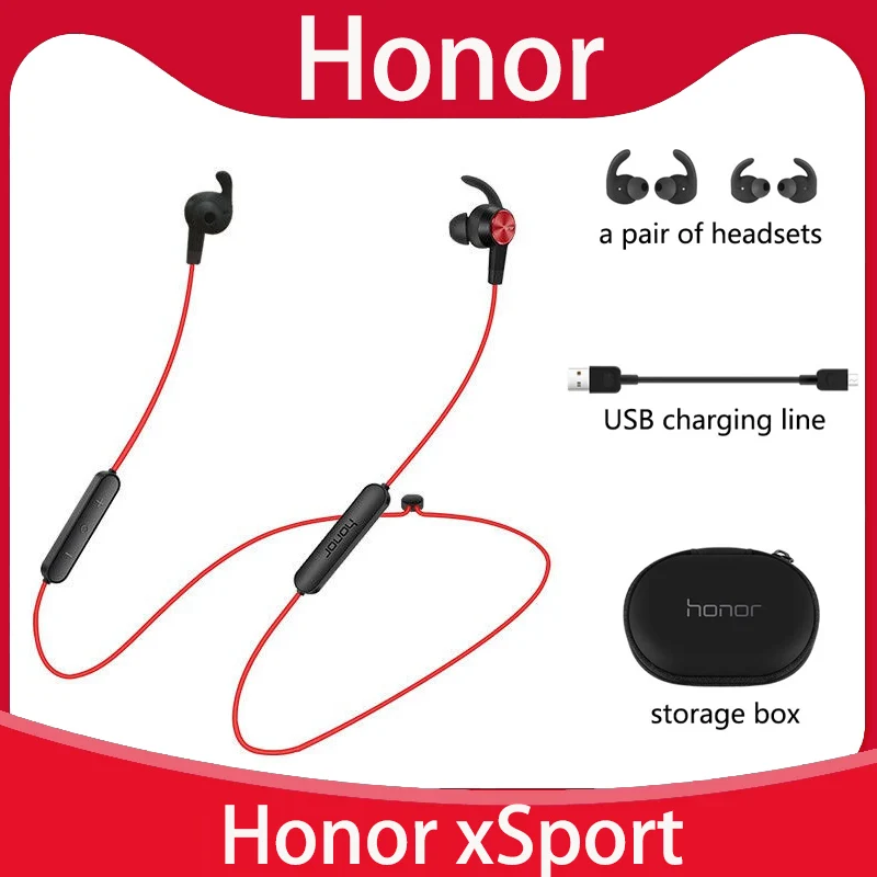 

New Huawei Honor xsport AM61 Bluetooth In-Ear Wireless Earphone Wireless connection With Mic Headset Support Xiaomi Huawei