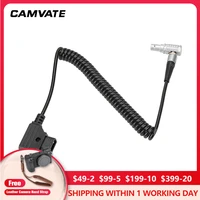 camvate d tap to 2 pin right angle coiled power cable compatible with panasonic teradek bond arri red paralinx preston switronix