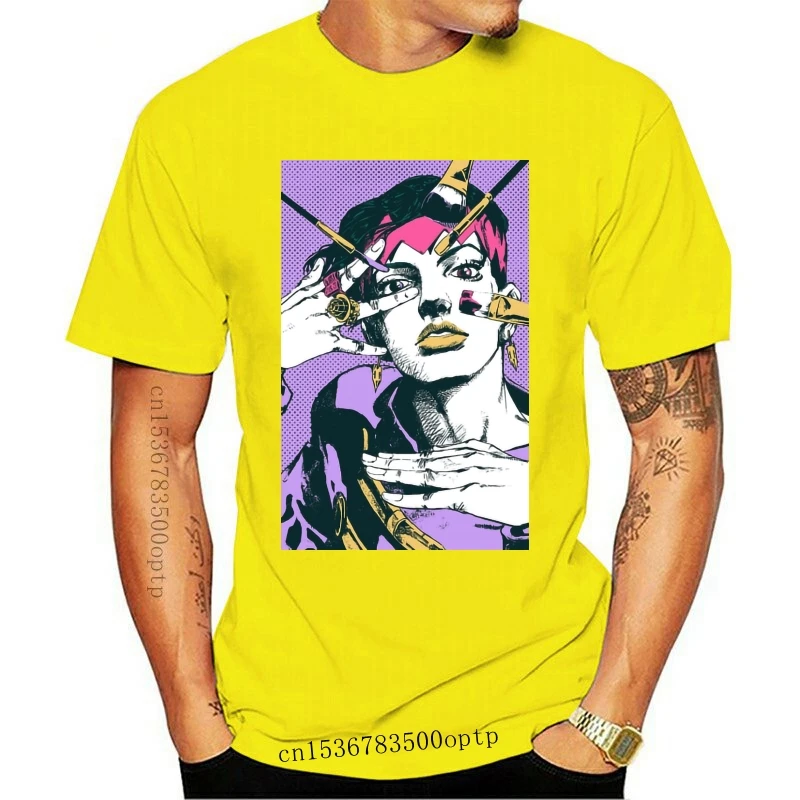 Футболка JJBA - Rohan Kishibe с коротким рукавом и круглым вырезом | Мужская одежда