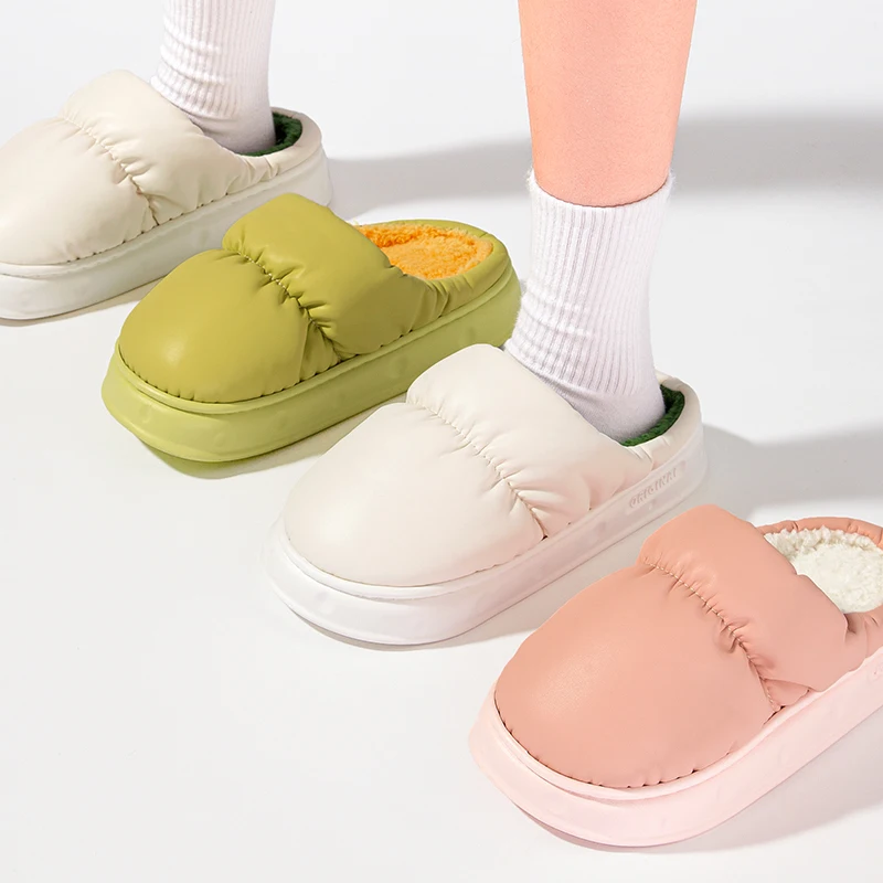 Зимние домашние хлопковые тапочки Feslishoet