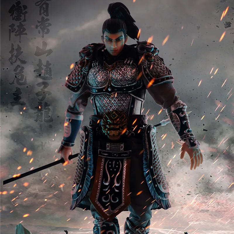 

KG001 1/10 Scale Man Solider Military Generals of the Ancient Three Kingdoms Zhao Yun Model Full Set Action Figure Toy for Gifts