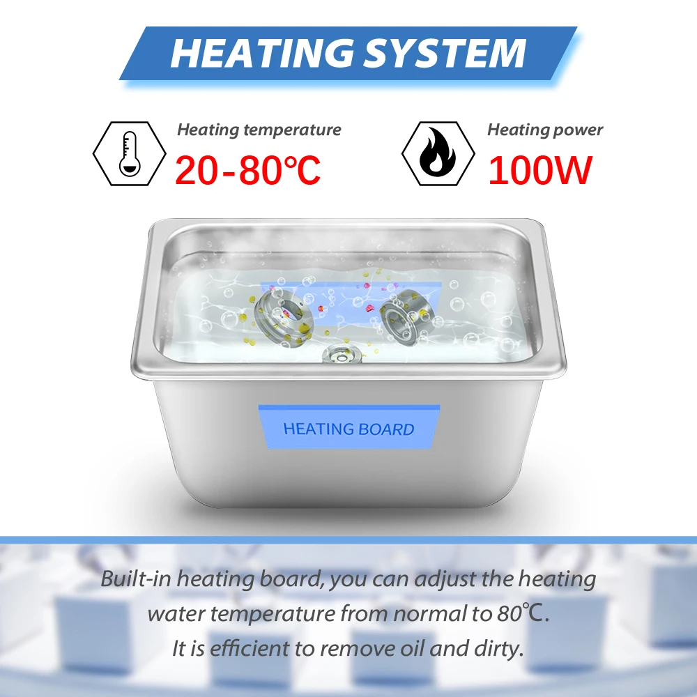 GT SONIC 2L 50 Вт Ультразвуковой очиститель Sonicator Bath Degas 40 кГц для ювелирных изделий