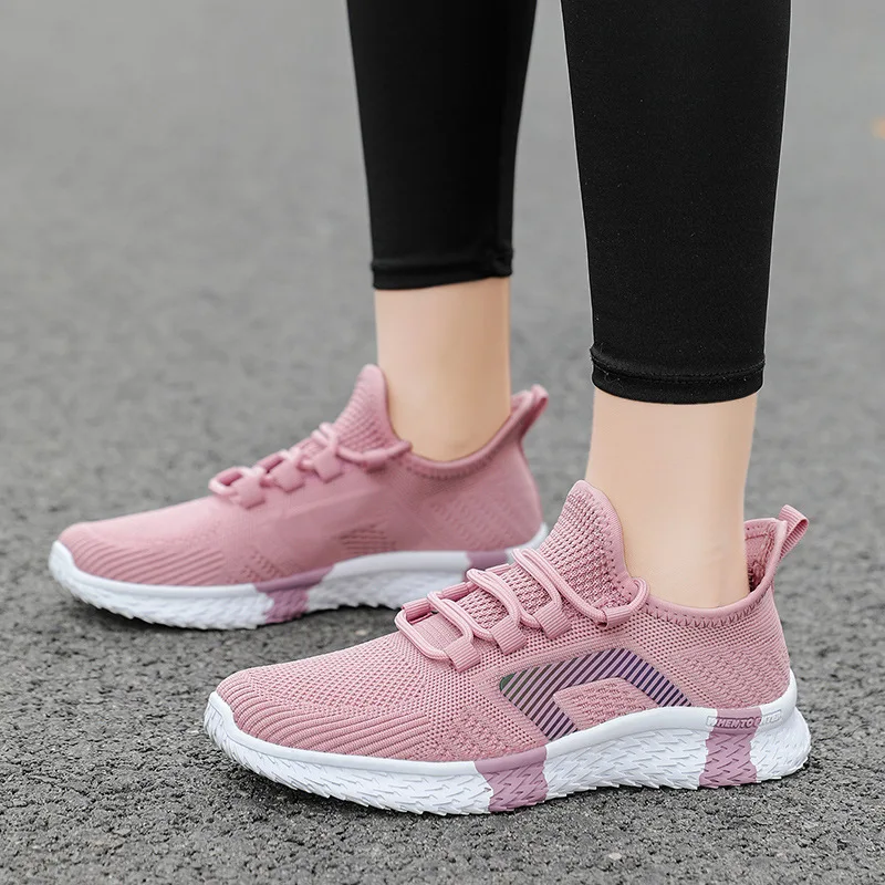 Women Running Shoes Fashion Casual Sneakers Air Mesh Lace Up Sport Shoes Comfortable Breathable Zapatillas Mujer Tennies shoes