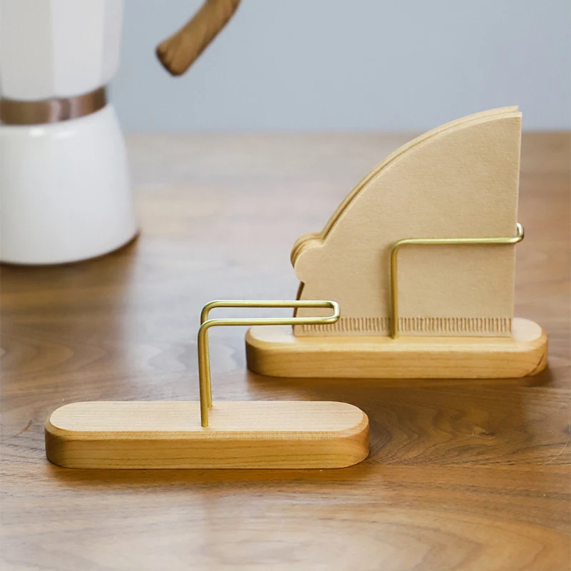 Деревянный держатель фильтра для кофе подставка хранения бумажного V60 стеллаж в